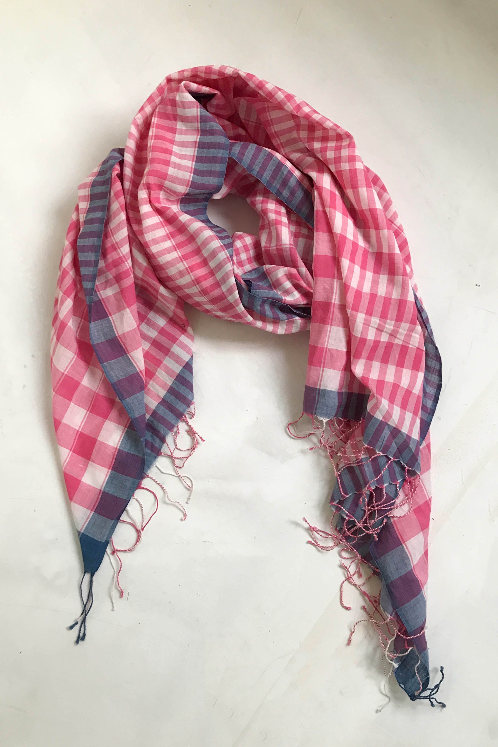 CHECKED COTTON STOLE