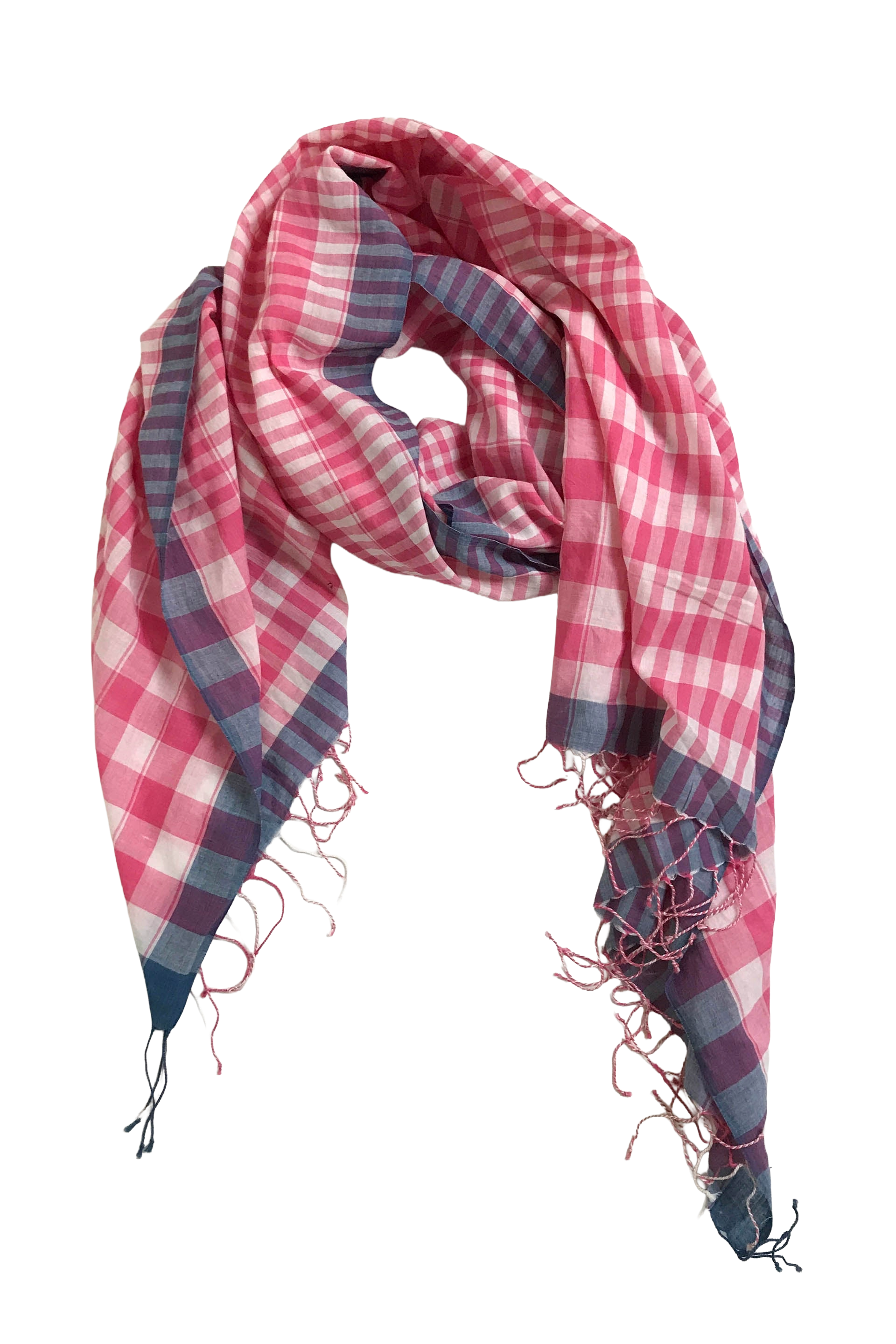 CHECKED COTTON STOLE