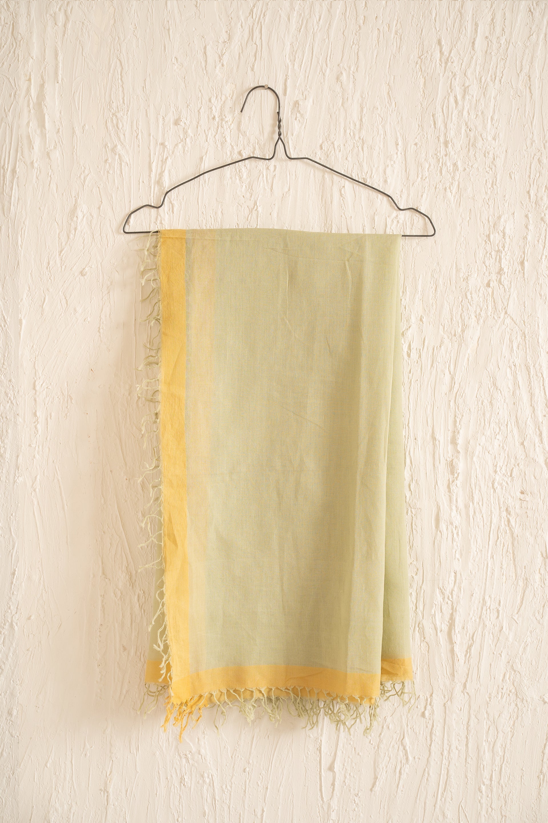 COTTON STOLE WITH CONTRAST BORDER