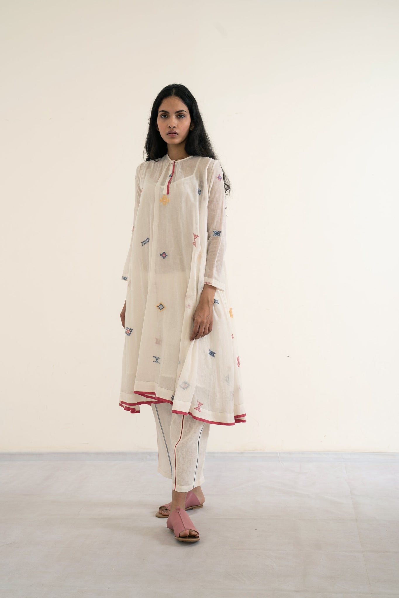 cotton jamdani A-line homer dress