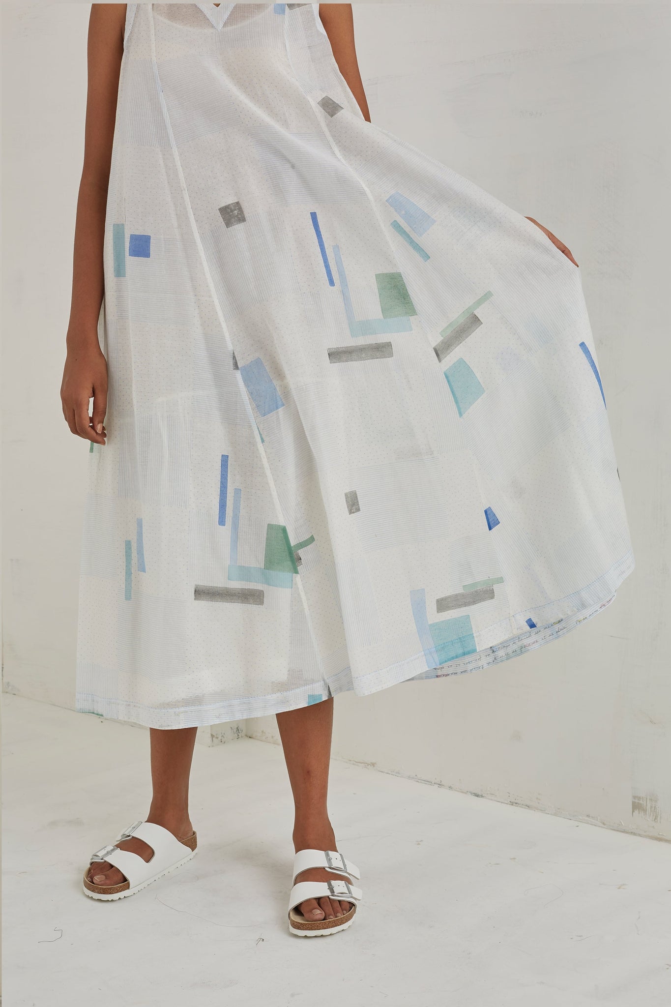 Handwoven Cotton Silk Spruce Dress