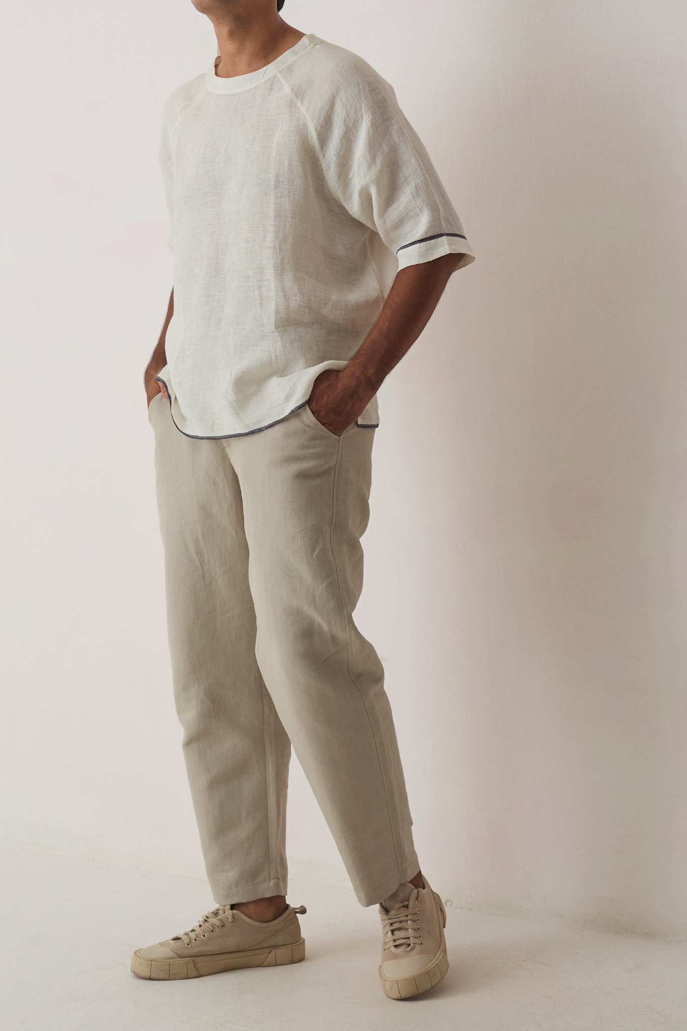 handwoven White ora shirt