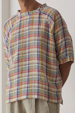 handwoven Multicoloured round neck ora shirt
