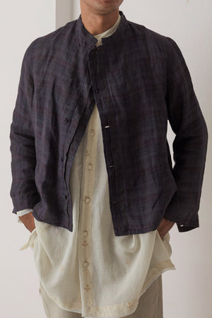 Button-down charcoal haruki jacket