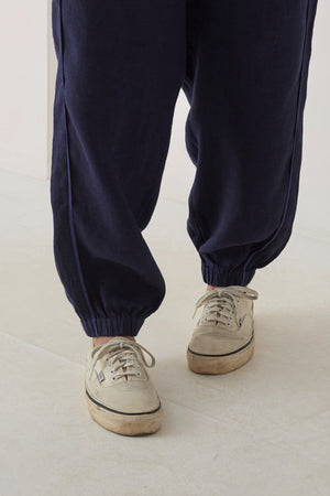 handwoven linen Navy bali trousers