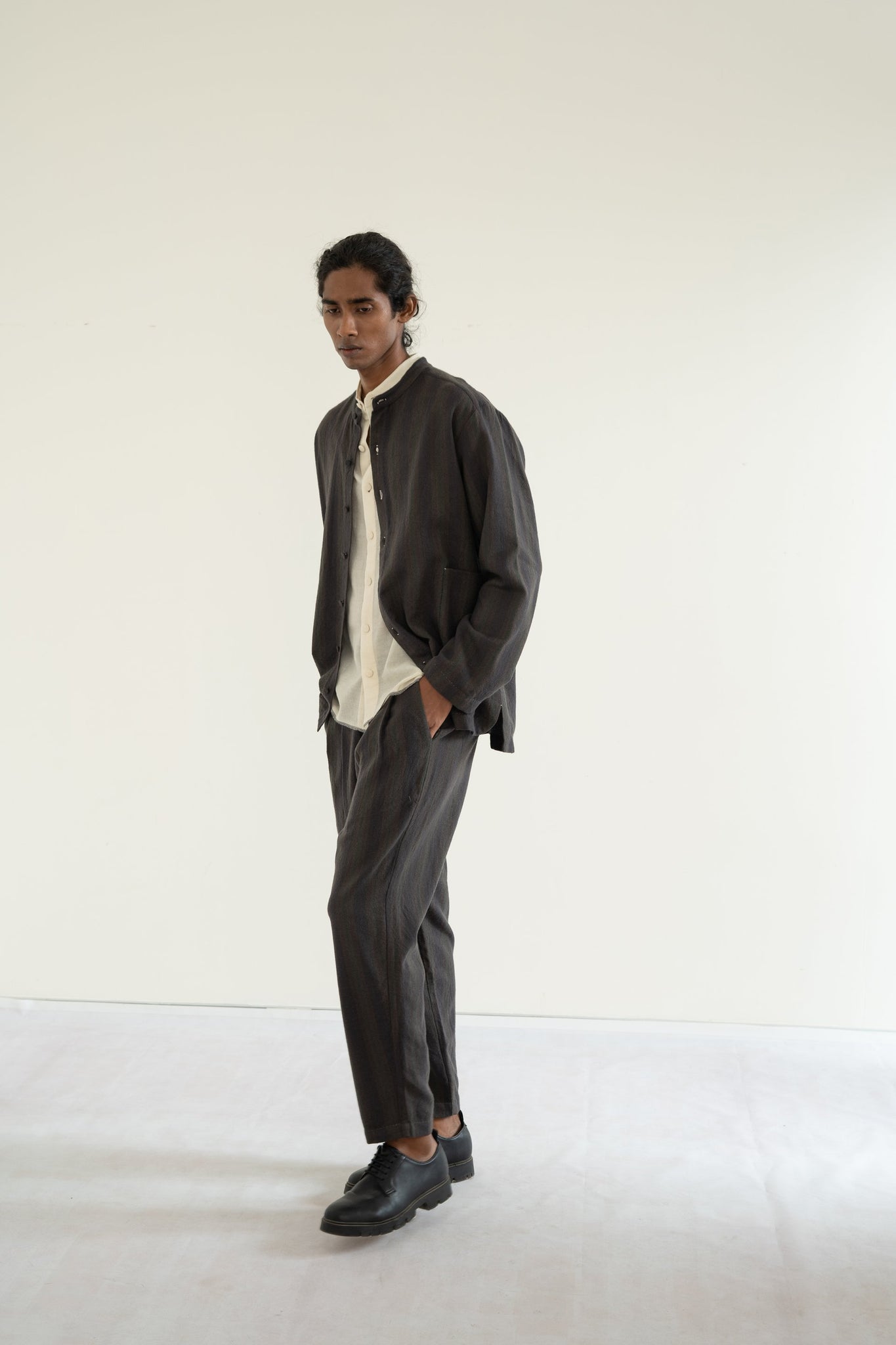 Handwoven Grey Trunk Trousers