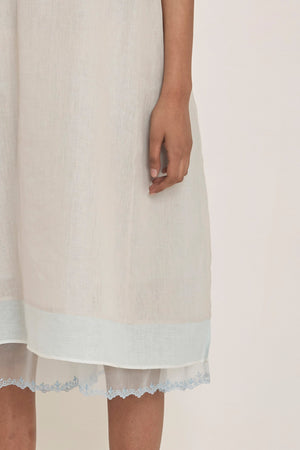 Beige handwoven Peppermint Dress