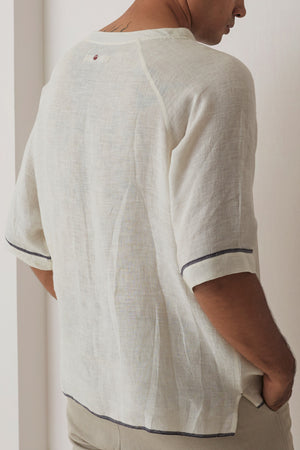 handwoven White ora shirt