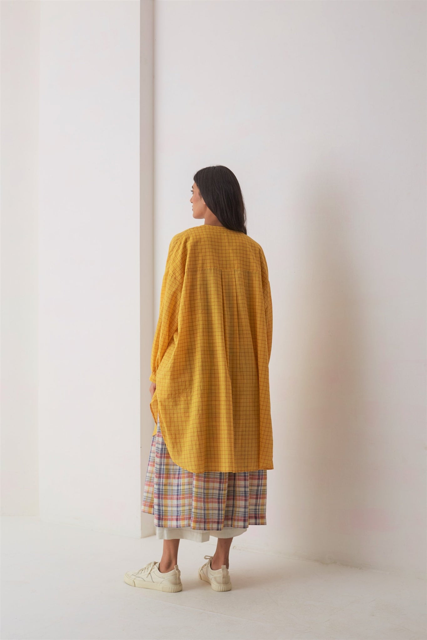 handwoven cotton yellow hachi shirt