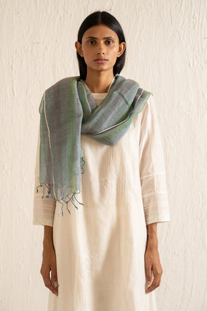 LINEN STOLE WITH STRIPES