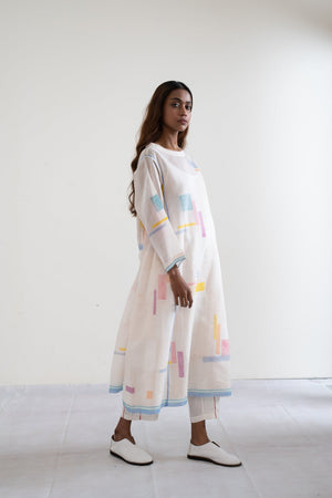Handwoven Cotton Silk Orbit Dress