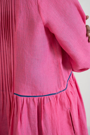 Handwoven linen A-line Shelly dress